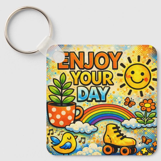 Llavero Enjoy Your Day Keychain (Anverso)