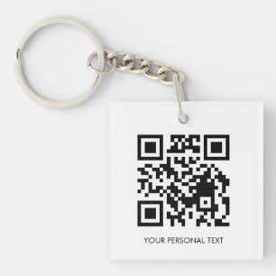 Llavero Enlace de sitio web QR personalizado con diseño ac