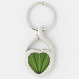 Llavero Enorme Keychain del corazón de la hoja verde
