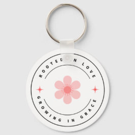 Llavero Enraizada con amor Creciendo con gracia -Inspirado