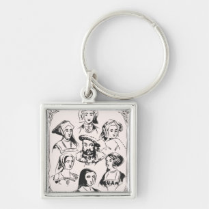 Llavero Enrique VIII y sus esposas