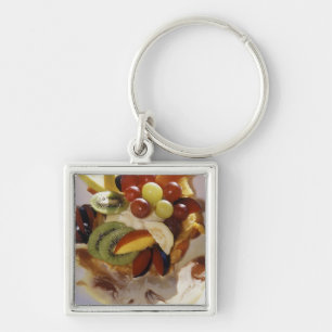 Llavero Ensalada de frutas con helado.