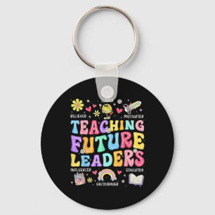Llavero Enseñanza Retro Líderes Futuros Groovy Profesor Es