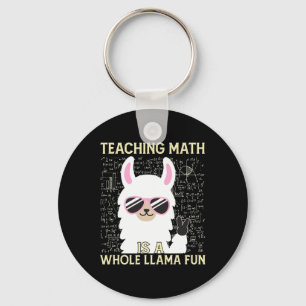 Llavero Enseñar matemáticas es todo un divertido llama