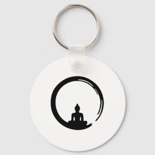 Llavero Enso, Zen, Círculo, Buda Meditación Japón Caligraf