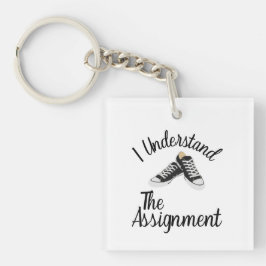 Llavero Entiendo el regalo de la concentración azul del vo