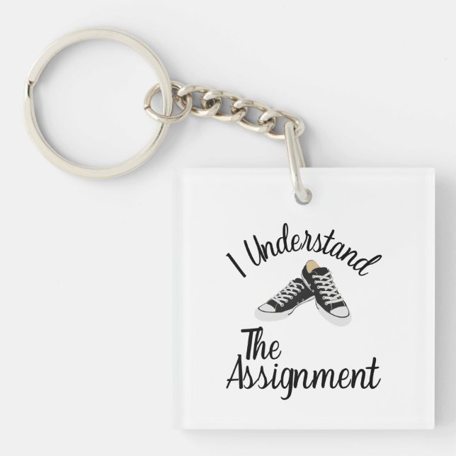 Llavero Entiendo el regalo de la concentración azul del vo (Frente)