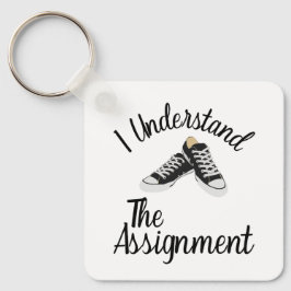 Llavero Entiendo el regalo de la concentración azul del vo