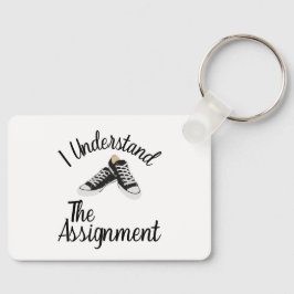 Llavero Entiendo el regalo de la concentración azul del vo