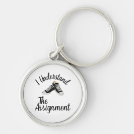 Llavero Entiendo el regalo de la concentración azul del vo