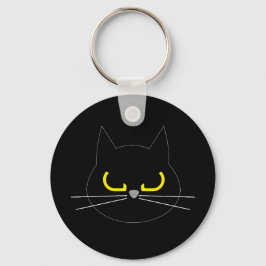 Llavero ENTONCES, ¿QUÉ? Funny Grumpy Black Cat Key Ring