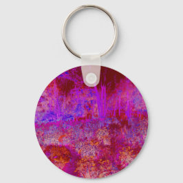 Llavero Entorno impresionista Trippy Red y Magenta
