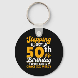 Llavero Entrando en mi cumpleaños número 50 con la gracia 