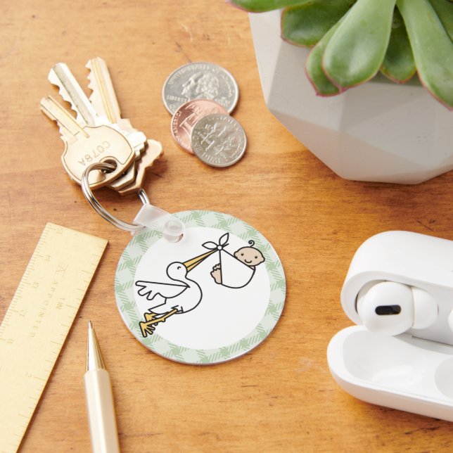 Llavero Entrega de Bebé en la cigüeña (Escritorio )