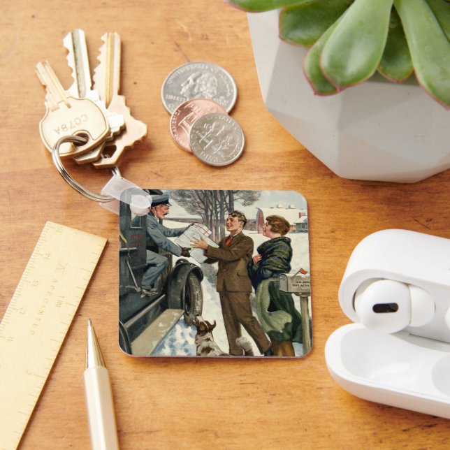 Llavero Entrega de Mailman, Navidades victorianos de época (Escritorio )