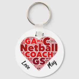 Llavero Entrenador de Netball Inspirador de diseño de cora