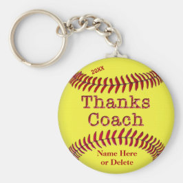 Llavero Entrenador de Softball entrega ideas con nombre y 