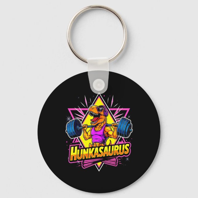 Llavero Entrenamiento de gimnasio Hunkasaurus T-rex Powerl (Anverso)