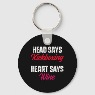 Llavero Entrenamiento de kickboxing corazón vino patada bo