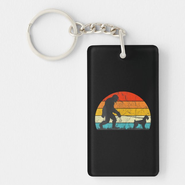 Llavero Entrenamiento de perros Schnauzer, gigante de la m (Frente)