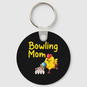 Llavero Entusiasta del juego de Bowler de la mamá graciosa