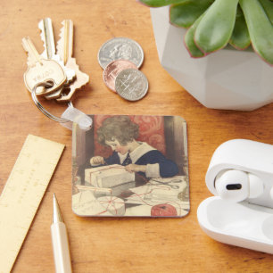 Llavero Envolviendo regalos de Navidad, Jessie Willcox Smi