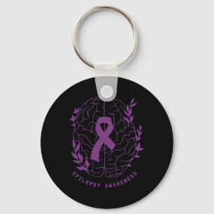 Llavero Epilepsia Apoyo a la Conciencia Epilepsia Cinta pú