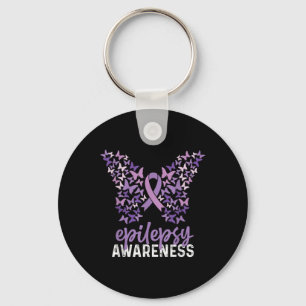 Llavero Epilepsia Awareness Butfly Ribbon