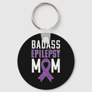 Llavero Epilepsia Awareness Byd Epilepsy Mom Purple Ribbon