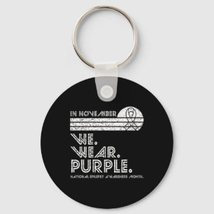 Llavero Epilepsia Awareness Mes Noviembre usamos púrpura v