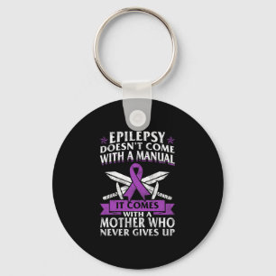 Llavero Epilepsia Awareness Mother Purple Ribbon Seized Di