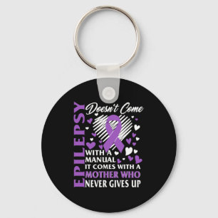 Llavero Epilepsia Awareness Mother Purple Ribbon Seized Di