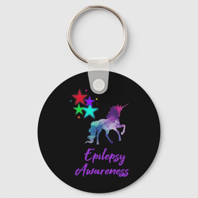 Llavero Epilepsia Awareness Purple Ribbon 2 (Anverso)