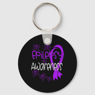 Llavero Epilepsia Awareness Purple Ribbon 3