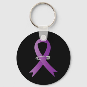 Llavero Epilepsia Awareness Purple Ribbon Super Hero