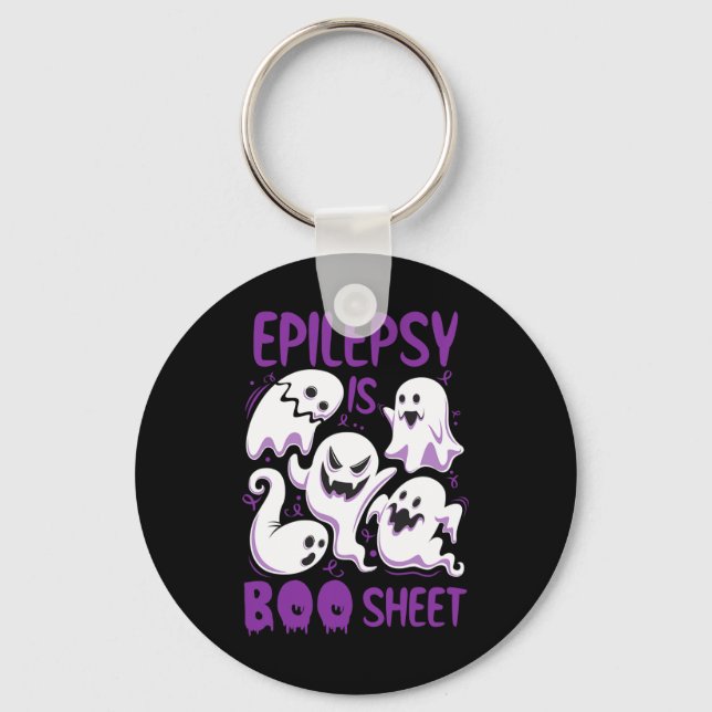 Llavero Epilepsia es una hoja de boom morado chabolas dive (Anverso)