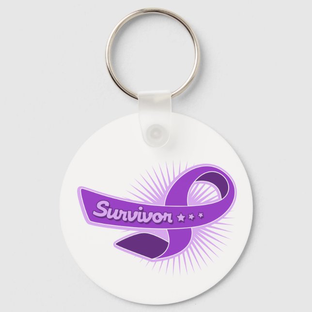 Llavero Epilepsia Survivor Ribbon (Anverso)