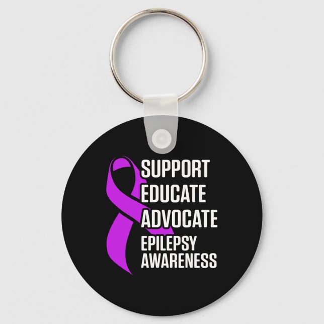 Llavero Epilepsy Awareness Educate Epileptic Warrior Survi (Anverso)