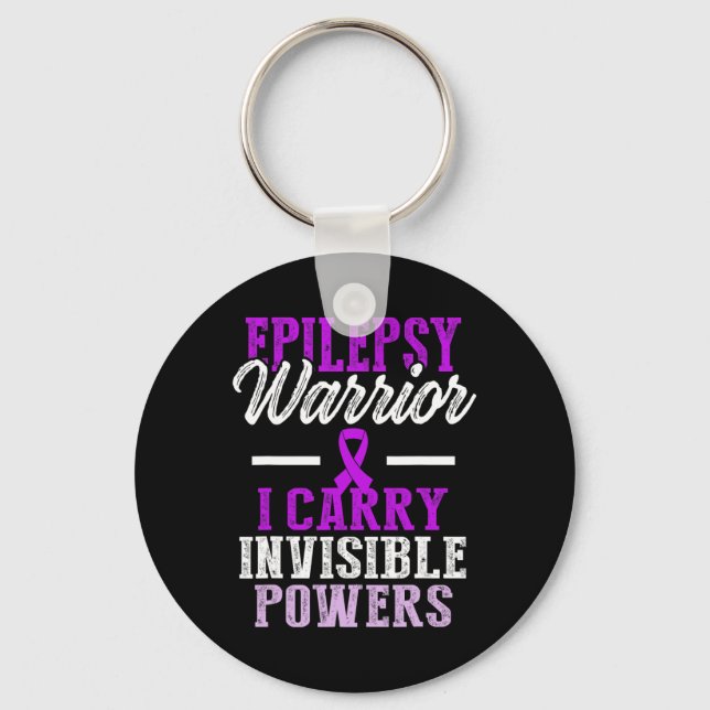 Llavero Epilepsy Awareness Epileptic Warrior Survivor 11  (Anverso)