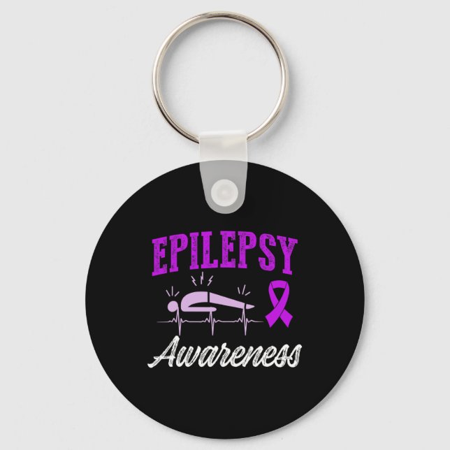 Llavero Epilepsy Awareness Epileptic Warrior Survivor 25  (Anverso)