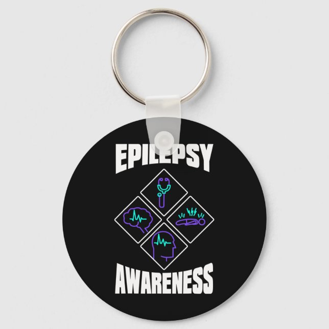 Llavero Epilepsy Awareness Specialize Epileptic Warrior Su (Anverso)