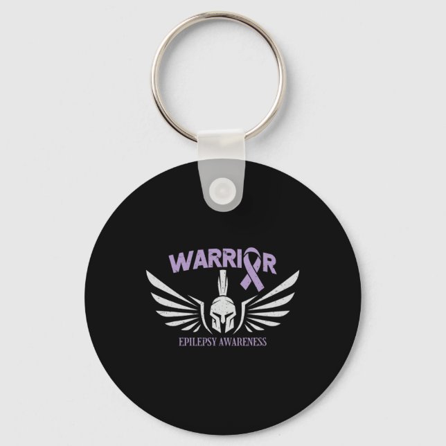 Llavero Epilepsy Awareness Warrior Ribbon  (Anverso)