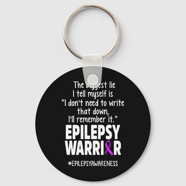 Llavero Epilepsy Awareness Write It Epileptic Warrior Surv (Anverso)
