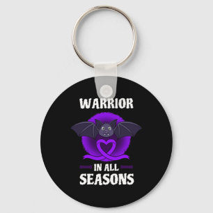 Llavero Epilepsy Purple Awareness Ribbon Guerrero Bat Hall