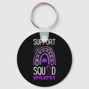 Llavero Epilepsy Purple Awareness Ribbon Squad Halloween H
