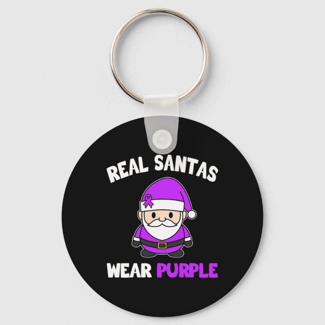 Llavero Epilepsy Real Santas Usa Apoyo A La Conciencia Púr (Anverso)