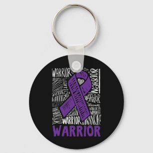 Llavero Epilepsy Warrior Family Support Gift Purple Ribbon