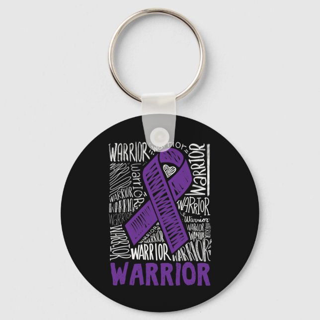 Llavero Epilepsy Warrior Family Support Gift Purple Ribbon (Anverso)