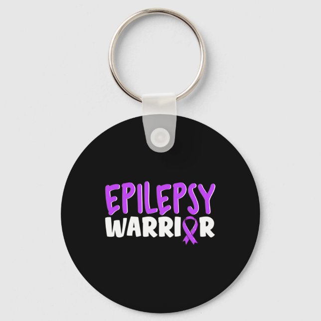 Llavero Epilepsy Warrior Kids Purple Ribbon Awareness (Anverso)