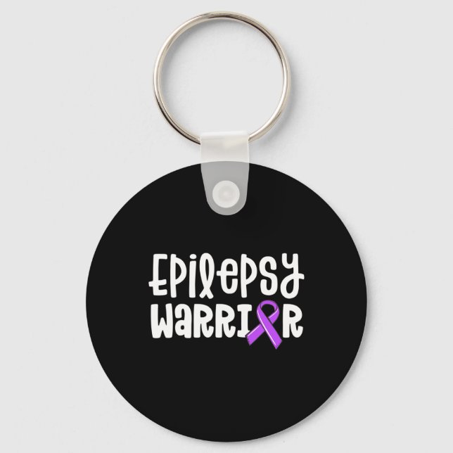 Llavero Epilepsy Warrior Kids Purple Ribbon Awareness WWom (Anverso)